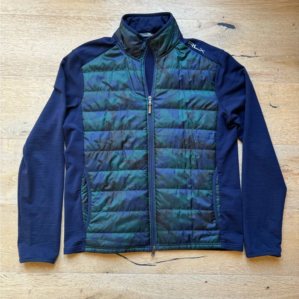 Ralph Lauren RLX Camo Perfomance Golf Merino wool quitt jacket szL PriceFirm!